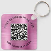 Werbe-Pink-QR-Code Schlüsselanhänger (Rückseite)