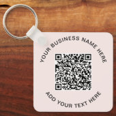 Werbe-Pink-QR-Code Schlüsselanhänger (Vorderseite)