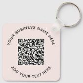 Werbe-Pink-QR-Code Schlüsselanhänger (Rückseite)