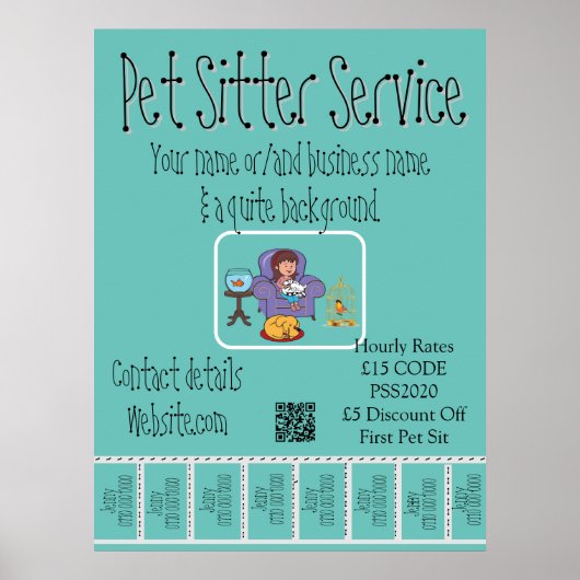 Werbe-Poster-Sitter-Service2 Poster (Vorne)