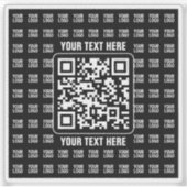 Werbe-QR-Code (editierbar) mit Logo-Muster Aufkleber (Vorderseite)