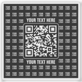 Werbe-QR-Code (editierbar) mit Logo-Muster Aufkleber