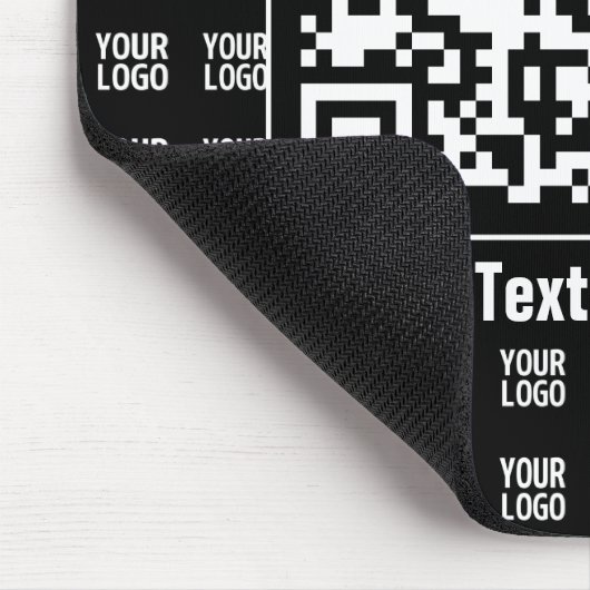 Werbe-QR-Code (editierbar) mit Logo-Muster Mousepad (Ecke)
