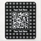 Werbe-QR-Code (editierbar) mit Logo-Muster Mousepad (Vorne)