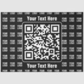 Werbe-QR-Code (editierbar) mit Logo-Muster Seidenpapier (Vorderseite)