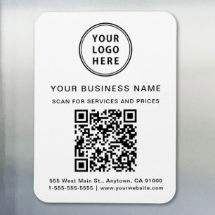 Werbe-QR-Code für Geschäftslogo Magnet