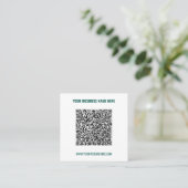 Werbe-QR-Code-Geschäftskarten Beispiel Quadratische Visitenkarte (Stehend Vorderseite)