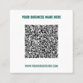 Werbe-QR-Code-Geschäftskarten Beispiel Quadratische Visitenkarte (Vorderseite)