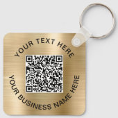 Werbe-QR-Code Gold Schlüsselanhänger (Rückseite)