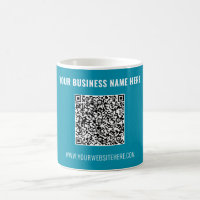 Werbe-QR-Code-Kaffeetasse Beispiel