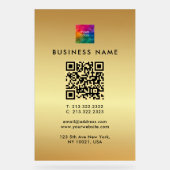 Werbe-QR-Code-Logo-Gold-Branding-Glamour Acrylschild (Vorderseite)