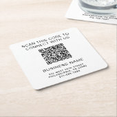 Werbe-QR-Code Rechteckiger Pappuntersetzer (angewinkelt)