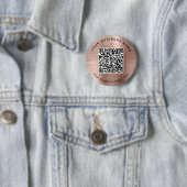 Werbe-QR-Code-Roségold-Anstecknadel Button (Beispiel)