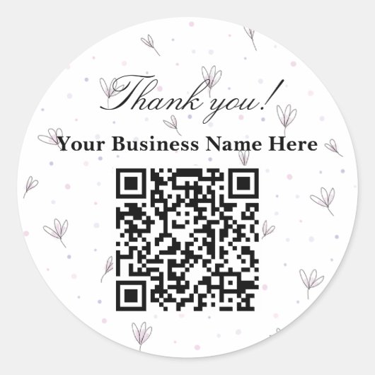 Werbe-QR-Code-Round-Geschenksticker Runder Aufkleber (Vorderseite)