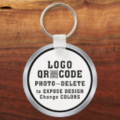 Werbe-Schlüsselanhänger mit LOGO, QR CODE oder FOT Schlüsselanhänger (Rückseite)