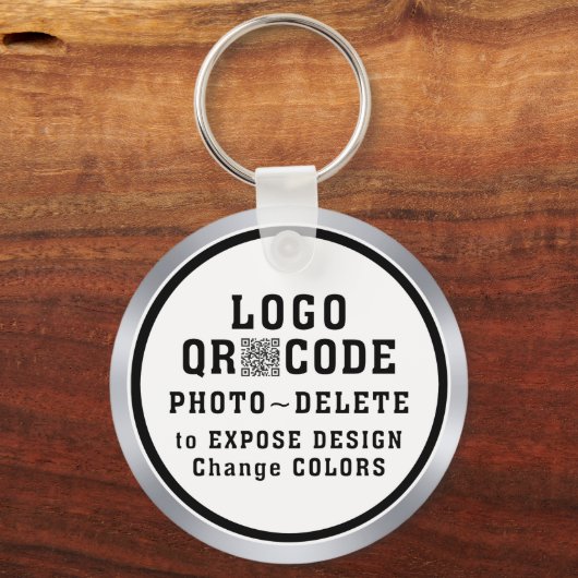 Werbe-Schlüsselanhänger mit LOGO, QR CODE oder FOT Schlüsselanhänger (Rückseite)