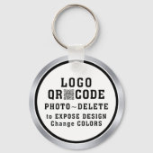Werbe-Schlüsselanhänger mit LOGO, QR CODE oder FOT Schlüsselanhänger (Rückseite)