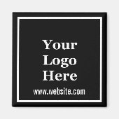 Werbe-Schwarz-Weiß-Text Ihr Logo hier Magnet (Vorne)