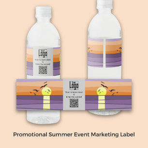 Werbe-Sommer-Event-Marketing-Logo-CTA-QR Wasserflaschenetikett