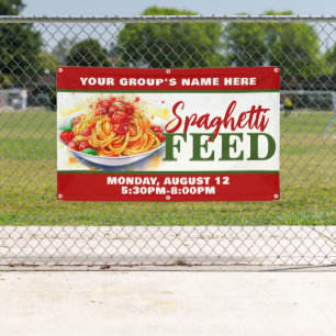 Werbe-Spaghetti-Fütterung Fundraiser  Banner