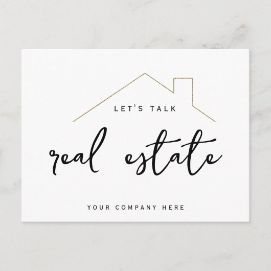 Werbe-Sprich: Real Anwesen Gold House Postkarte (Vorderseite)