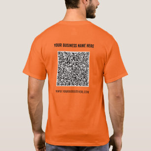 Werbe-T-Shirt Ihr QR-Code und benutzerdefinierter T-Shirt