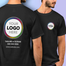 Werbe-T-Shirt mit Vorder- und Rückseiten-Logo