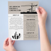 Werbe- und Bauwerbung Flyer (Hand)