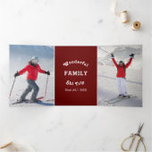 Werbe-Wiedersehen für Familien-Skiurlaub Dreifach-gefaltete Programmkarte (Innenseite)