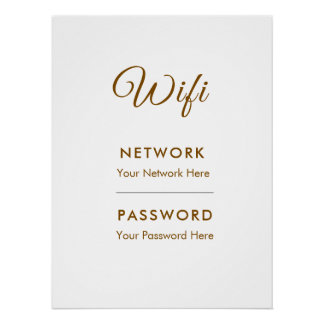 Werbe-Wifi-Passwort-Netzwerk Poster