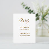 Werbe-Wifi-Passwort-Netzwerk Postkarte (Stehend Vorderseite)