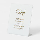 Werbe-Wifi-Passwort-Netzwerk Sockelschild (Vorderseite)