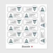 Werbeadresse 14 Kontaktaufnahme Vinyl für Firmenlo Aufkleber (Blatt)