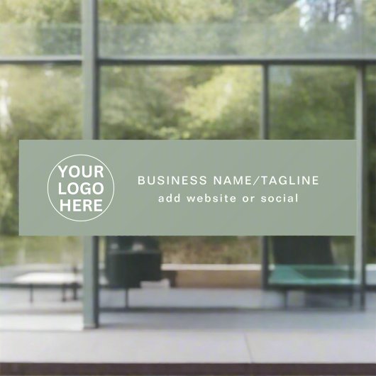 Werbeaktion Berufliches Logo und Text auf der Seit Fensteraufkleber