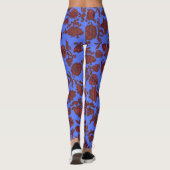 Werbeaktion Blume Bohemisch Chic Floral Boho Blue Leggings (Rückseite)