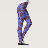 Werbeaktion Blume Bohemisch Chic Floral Boho Blue Leggings (Rechts)