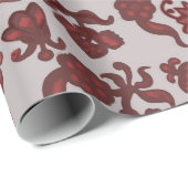 Werbeaktion Blume Bohemisch Chic Floral Boho Grau Geschenkpapier (Rolleneckpunkt)