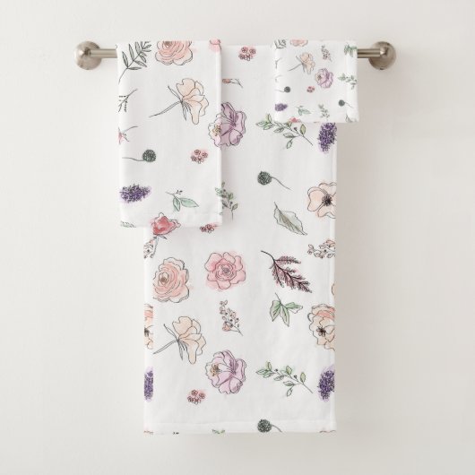 Werbeaktion Bohemisch Chic Floral Boho Girl Orange Badhandtuch Set (Insitu)