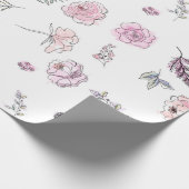 Werbeaktion Bohemisch Chic Floral Boho Girl Rosa Geschenkpapier (Ecke)