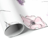 Werbeaktion Bohemisch Chic Floral Boho Girl Rosa Geschenkpapier (Rolleneckpunkt)