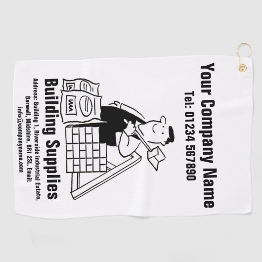 Werbeaktion Builder Gebäude Services Golfhandtuch (Horizontal)