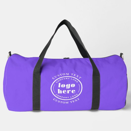 Werbeaktion der Logos von Lavender Indigo Company Duffle Bag (Vorderseite)