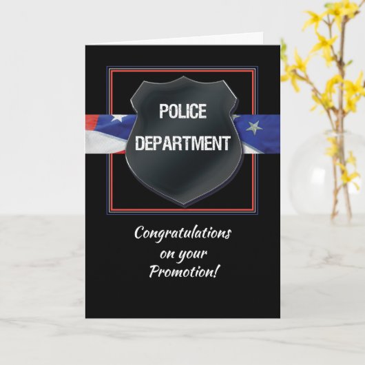 Werbeaktion der Polizeibeamten Herzlichen Glückwun Karte (Gelbe Blume)