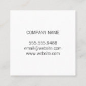 Werbeaktion der sozialen Medien Quadratische Visitenkarte (Rückseite)