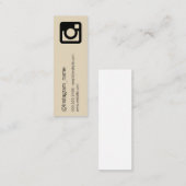 Werbeaktion der sozialen Medien / Variation / Beig Mini Visitenkarte (Vorne/Hinten)