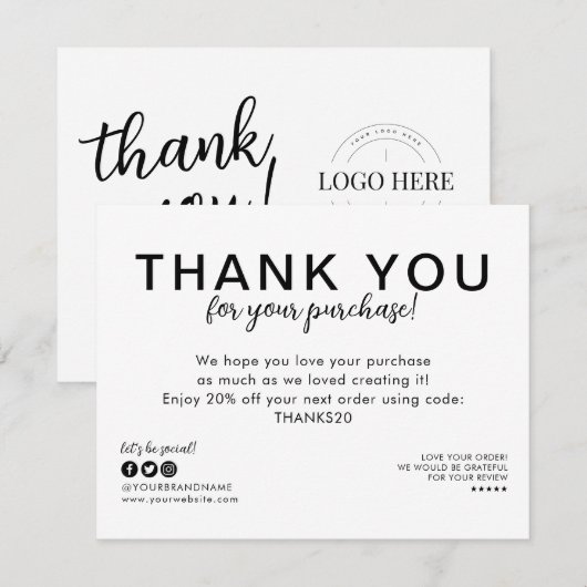 Werbeaktion des Firmenlogo Einladung (Vorne/Hinten)