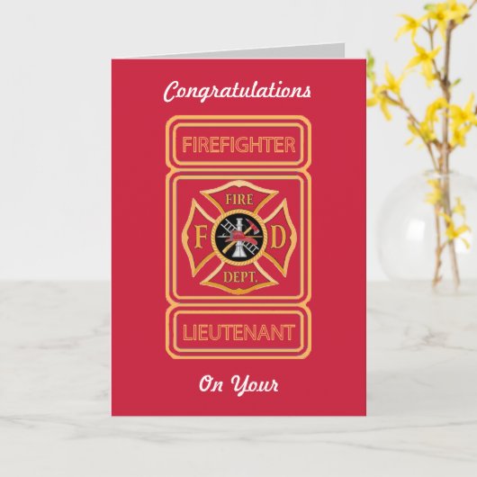 Werbeaktion des Lieutenant Firefighter Karte (Gelbe Blume)