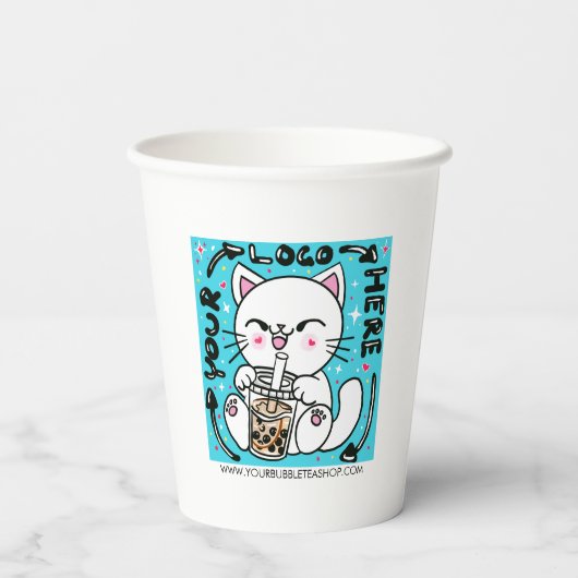 Werbeaktion des Logobetriebes Pappbecher (Rückseite)