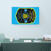 Werbeaktion des Polizeibeamten Banner (Messe)