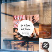 Werbeaktion des schlichten Nagelstudios Fensteraufkleber (Café-Fenster)